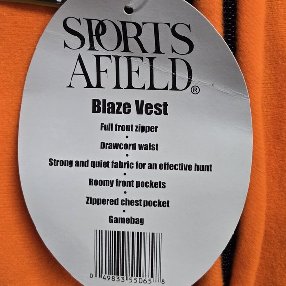 Sports‎ Afield Blaze Vest Large Orange Shoulder Hunting Pockets Gamebag - Picture 6 of 11